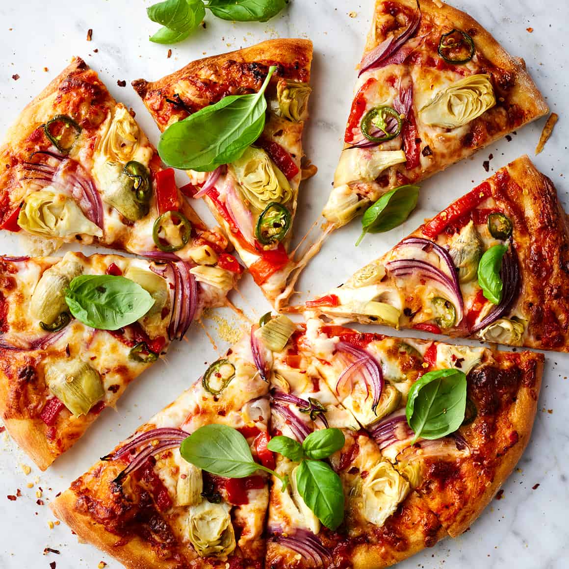 Delicious vegetarian Pizza
